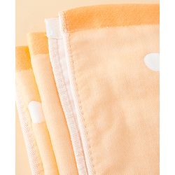 Babyhug 100% Pure Cotton Baby Blanket Bear Print 4 Layer Quilting| Ultra Soft & light Weight (470g) Breathable & Absorbent| 0-24 Months New Born Essential- Peach
