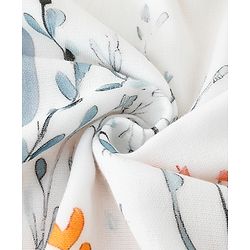 Babyhug 100% Pure Cotton Four Layer Baby Blanket Cute Fawn Print Super Soft & Absorbent Lightweight Breathable Quilt (320g) Gentle on Baby Skin| 024 Months New Born Essential - White