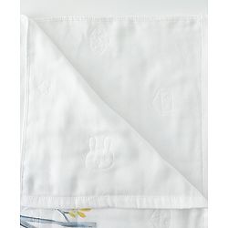 Babyhug 100% Pure Cotton Four Layer Baby Blanket Cute Fawn Print Super Soft & Absorbent Lightweight Breathable Quilt (320g) Gentle on Baby Skin| 024 Months New Born Essential - White