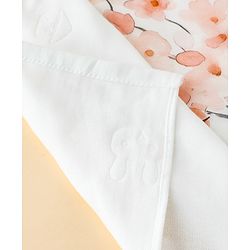 Babyhug 100% Pure Cotton Four Layer Baby Blanket  Lion Print Super Soft & Absorbent Lightweight Breathable Quilt (320g) Gentle on Baby Skin 024 Months| New Born Essential - White