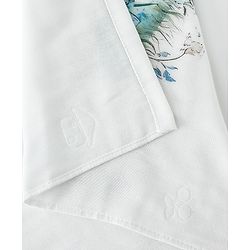 Babyhug 100% Pure Cotton Four Layer Baby Blanket  Lion Print Super Soft & Absorbent Lightweight Breathable Quilt (320g) Gentle on Baby Skin 024 Months| New Born Essential - White