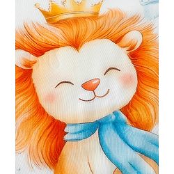 Babyhug 100% Pure Cotton Four Layer Baby Blanket  Lion Print Super Soft & Absorbent Lightweight Breathable Quilt (320g) Gentle on Baby Skin 024 Months| New Born Essential - White