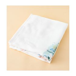Babyhug 100% Pure Cotton Four Layer Baby Blanket  Lion Print Super Soft & Absorbent Lightweight Breathable Quilt (320g) Gentle on Baby Skin 024 Months| New Born Essential - White