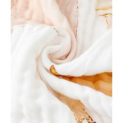Babyhug 100% Pure Cotton Six Layer Baby Blanket Elephant Print  Super Soft & Absorbent Cotton Bamboo Blend Quilt Lightweight Breathable Gentle on Baby Skin 024 Months 520 g - White