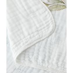 Babyhug 100% Pure Cotton Six Layer Baby Blanket Elephant Print  Super Soft & Absorbent Cotton Bamboo Blend Quilt Lightweight Breathable Gentle on Baby Skin 024 Months 520 g - White