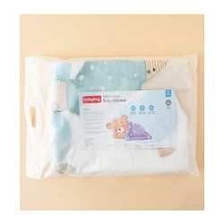Babyhug 100% Pure Cotton Six Layer Baby Blanket Elephant Print  Super Soft & Absorbent Cotton Bamboo Blend Quilt Lightweight Breathable Gentle on Baby Skin 024 Months 520 g - White