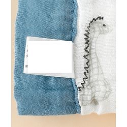 Babyhug 6 Layer Muslin Baby Blanket with Contrast Wide Edge Dinosaur Print - Blue | Absorbent Soft & Breathable| AllSeason Blanket| NewBorn Gifting| Bath Towel, Wrapper, Feeding Towel| Machine Washable