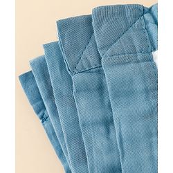 Babyhug 6 Layer Muslin Baby Blanket with Contrast Wide Edge Dinosaur Print - Blue | Absorbent Soft & Breathable| AllSeason Blanket| NewBorn Gifting| Bath Towel, Wrapper, Feeding Towel| Machine Washable