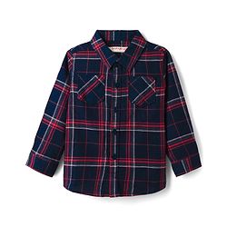 Babyhug Cotton Woven Full Sleeves Checkered Shirt & Denim Jeans Set - Black