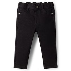 Babyhug Cotton Woven Full Sleeves Checkered Shirt & Denim Jeans Set - Black