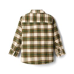 Babyhug Cotton Woven Full Sleeves Checkered Shirt & Trouser Set - Olive Green