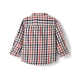 Babyhug Cotton Woven Full Sleeves Checkered Shirt & Trouser Set with Suspender - Mustard