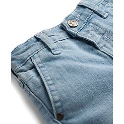 Babyhug Cotton Woven Full Sleeves Striped Shirt & Denim Jeans Set - Navy Blue