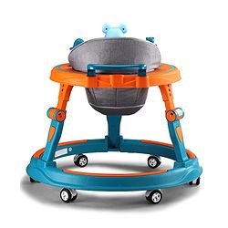 Babyhug 360° Joy Baby Walker with Convertible Feeding & Musical Toy Tray - Pink| Adjustable Height| Compact Fold| Activity cum Push Walker| Smooth Swivel Wheels| Padded Cushion Seat