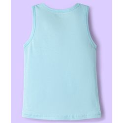 Babyhug 100% Cotton Knit Sleeveless Sando with Dino Print & Stripes Pack of 3 - Yellow White & Light Blue