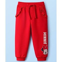 Babyhug Disney Terry Knit Full Sleeves T-Shirt & Track Pant with Minnie Mouse & Bow Detailing - Multicolor