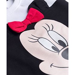 Babyhug Disney Terry Knit Full Sleeves T-Shirt & Track Pant with Minnie Mouse & Bow Detailing - Multicolor