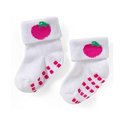 Cute Walk by Babyhug Non Terry Knit Ankle Length Anti Skid Anti Bacterial Socks With Polka Dot Design Pack Of 3 - Pink & White