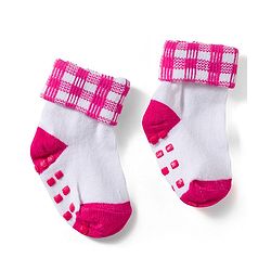 Cute Walk by Babyhug Non Terry Knit Ankle Length Anti Skid Anti Bacterial Socks With Polka Dot Design Pack Of 3 - Pink & White