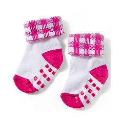 Cute Walk by Babyhug Non Terry Knit Ankle Length Anti Skid Anti Bacterial Socks With Polka Dot Design Pack Of 3 - Pink & White