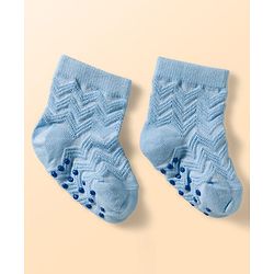 Cute Walk by Babyhug Non Terry Knit Ankle Length Anti Bacterial Anti Skid Socks With Design Pack Of 3 - Pink White & Blue