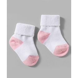 Cute Walk by Babyhug Non Terry Knit Ankle Length Anti Bacterial Socks With Polka Dot Design Pack Of 3 - Pink White & Black