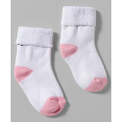 Cute Walk by Babyhug Non Terry Knit Ankle Length Anti Bacterial Socks With Polka Dot Design Pack Of 3 - Pink White & Black