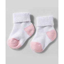 Cute Walk by Babyhug Non Terry Knit Ankle Length Anti Bacterial Socks With Polka Dot Design Pack Of 3 - Pink White & Black