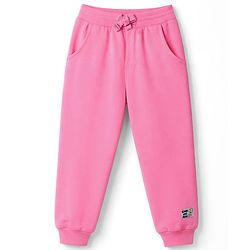 Babyhug Disney Terry Knit Full Sleeves T-Shirt & Track Pant Set with Lion King Front & Back Graphic with Badge Detailing - Navy Blue & Pink