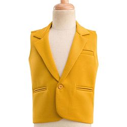 Babyhug Knit Full Sleeves Solid 3 Piece Party Suit With Bow - Mustard