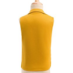 Babyhug Knit Full Sleeves Solid 3 Piece Party Suit With Bow - Mustard