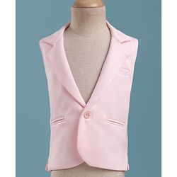 Babyhug Knit Full Sleeves Solid 3 Piece Party Suit - Light Pink