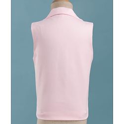 Babyhug Knit Full Sleeves Solid 3 Piece Party Suit - Light Pink