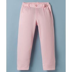 Babyhug Knit Full Sleeves Solid 3 Piece Party Suit - Light Pink