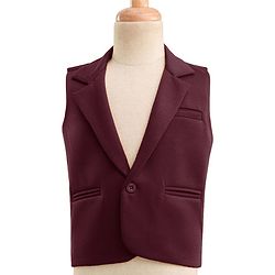 Babyhug Knit Full Sleeves Solid 3 Piece Party Suit With Bow - Wine