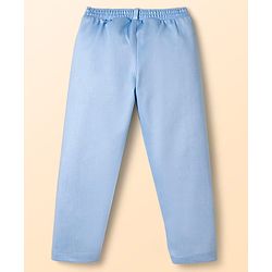Babyhug Knit Full Sleeves Solid & Striped 3 Piece Party Suit with Bow - Light Blue