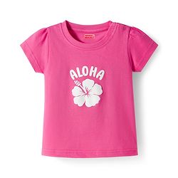 Babyhug Cotton Knit Half Sleeves T-Shirts with Tropical Theme Print Pack of 3 - Pink Orange & Lavender