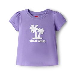 Babyhug Cotton Knit Half Sleeves T-Shirts with Tropical Theme Print Pack of 3 - Pink Orange & Lavender