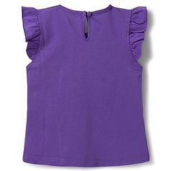Babyhug Cotton Knit Frill Sleeves T-Shirt With Polka Dot & Floral Print Pack Of 3 - Pink Purple & Yellow