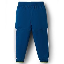 Babyhug Terry Knit Full Sleeves T-Shirt & Lounge Pant Set With Chicago Players Print - Blue
