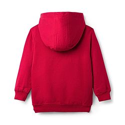 Babyhug Terry Knit Full Sleeves Hooded Sweatjacket & Lounge Pant Set With Forever Chicago Print - Maroon & Blue