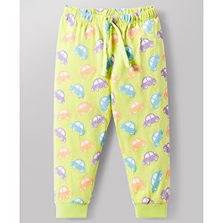 Babyhug Single Jersey Knit Full Length Vehicles Printed Lounge Pant - Multicolour