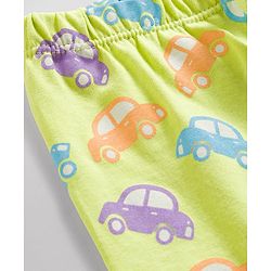 Babyhug Single Jersey Knit Full Length Vehicles Printed Lounge Pant - Multicolour