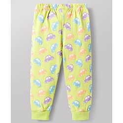 Babyhug Single Jersey Knit Full Length Vehicles Printed Lounge Pant - Multicolour