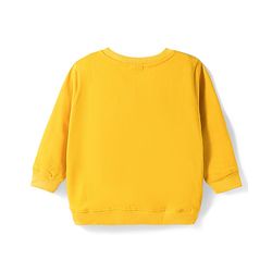 Babyhug Terry Knit Full Sleeves T-Shirt & Denim Jeans Set with Awesome Print - Yellow & Blue