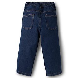 Babyhug Terry Knit Full Sleeves Hooded T-Shirt & Denim Jeans Set with Find Your Fun Print -Blue & Red