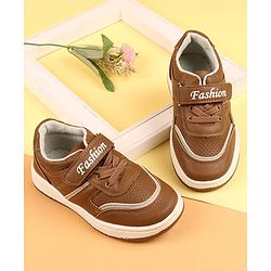Cute Walk by Babyhug Formal & Party Wear Shoes With Velcro Closure - Brown