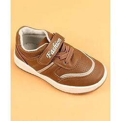 Cute Walk by Babyhug Formal & Party Wear Shoes With Velcro Closure - Brown