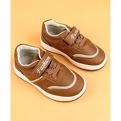 Cute Walk by Babyhug Formal & Party Wear Shoes With Velcro Closure - Brown
