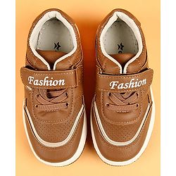 Cute Walk by Babyhug Formal & Party Wear Shoes With Velcro Closure - Brown